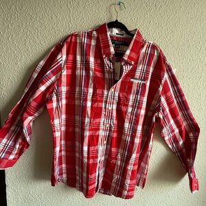 U.S. Polo Assn. Red and White Casual Button Down Shirt Size XXL